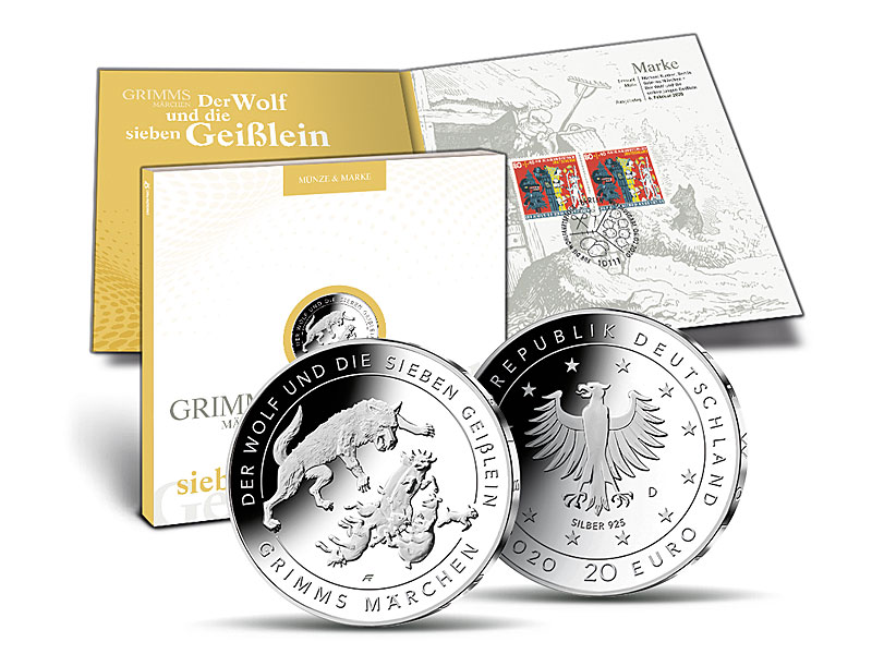 Numisfolder Grimms Mrchen: "Der Wolf und die sieben Geilein"