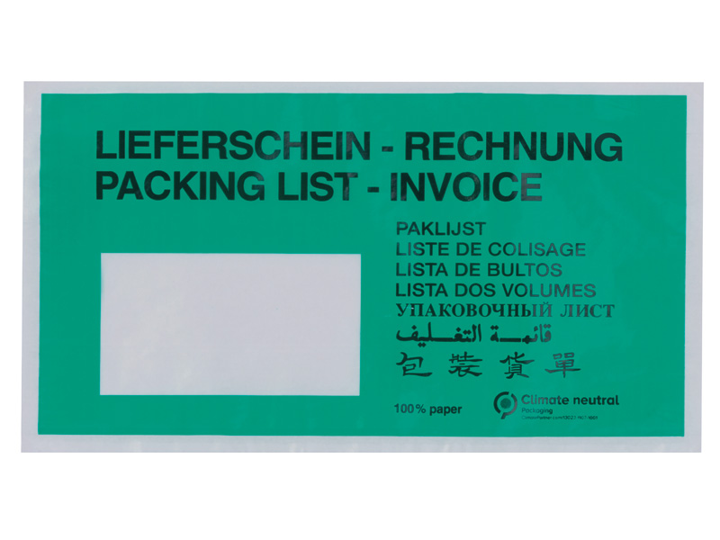 Lieferschein-/Dokumententasche DIN lang, grn