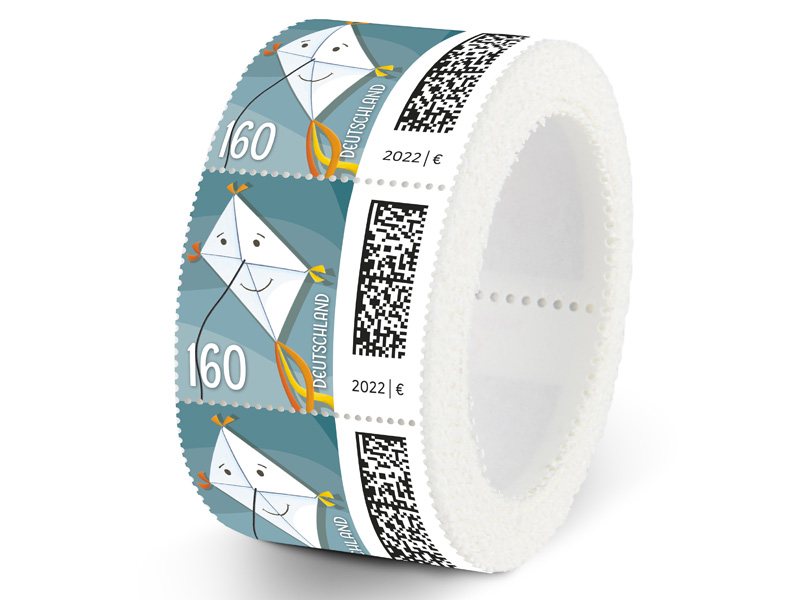 Briefdrachen, Briefmarke zu 1,60 EUR, 200er-Rolle