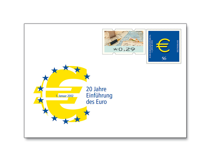 Gedenkbriefumschlag 20 Jahre Einfhrung des Euro