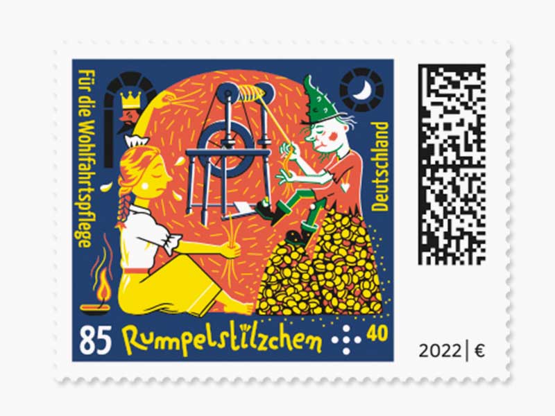 Die Mhsal Rumpelstilzchen und die Mllerstochter bei der Arbeit des Spinnens