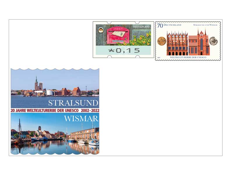Gedenkbriefumschlag "20 Jahre Weltkulturerbe der UNESCO - Stralsund und Wismar"