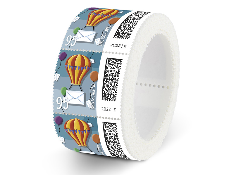 Ballonpost, Briefmarke zu 0,95 EUR, 200er-Rolle