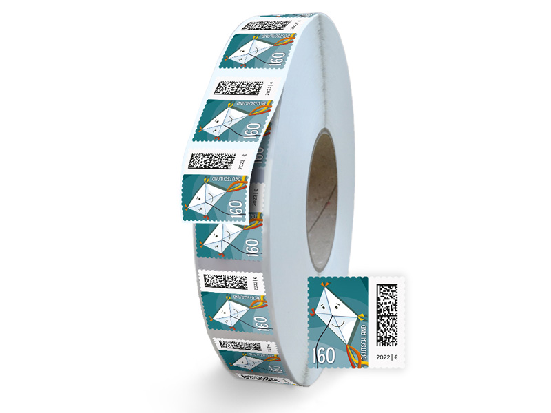 Briefdrachen, Briefmarke zu 1,60 EUR, 5000er-Rolle