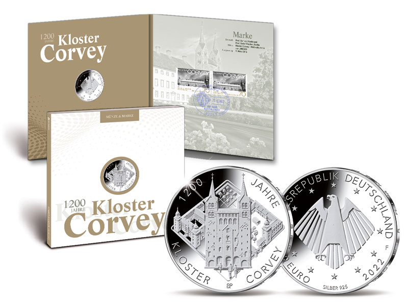 Numisfolder Mnze & Marke: "1200 Jahre Kloster Corvey"