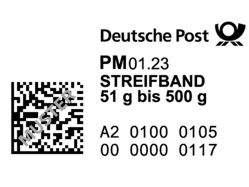 Produktmarke Streifbandzeitung bis 500g
