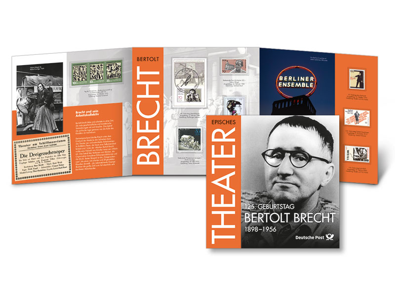 Schmuckblatt "125. Geburtstag Bertolt Brecht"