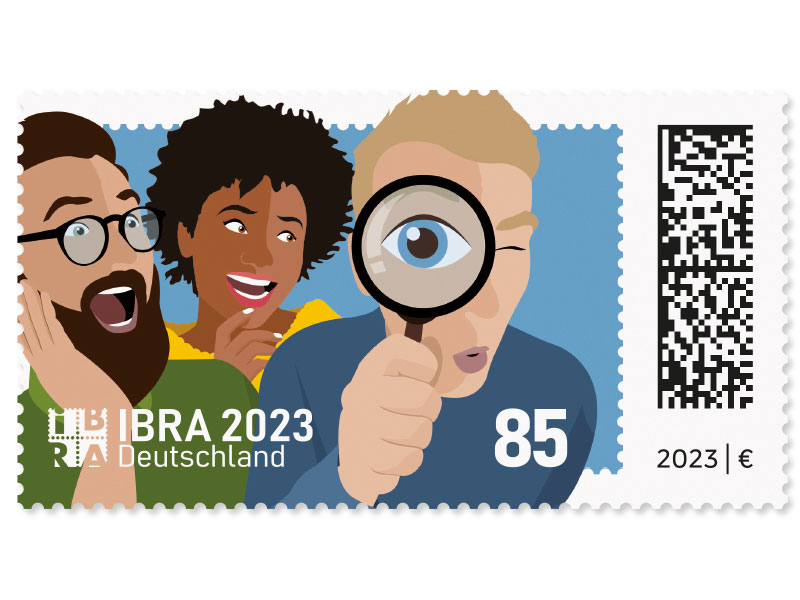 Internationale Briefmarkenausstellung IBRA 2023, Briefmarke zu 0,85 EUR, 10er-Bogen