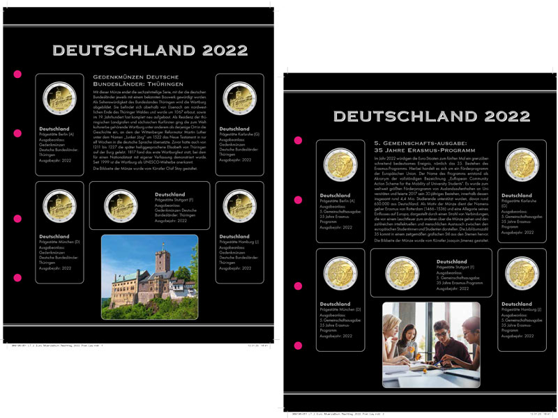 2-Euro Gedenkmnzen Nachtrag, 2022