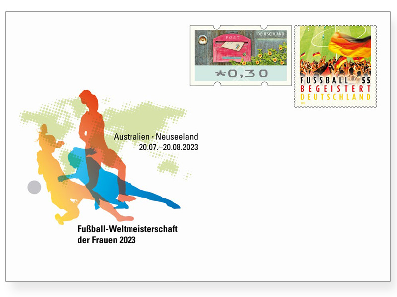 Gedenkbriefumschlag "Fuball-Weltmeisterschaft der Frauen 2023" 