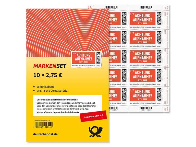 Leuchtschild mit der Botschaft   Achtung Aufnahme   Bitte Ruhe 