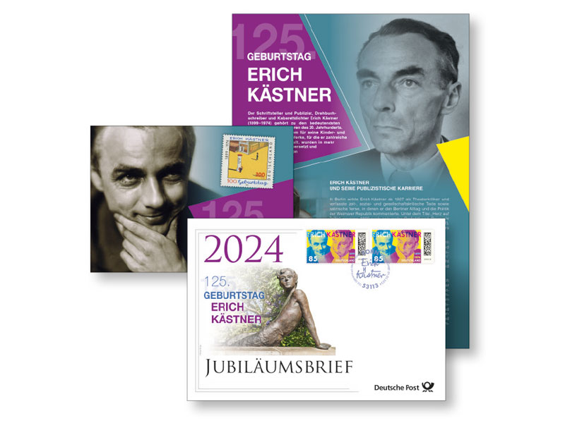 Jubilumsbrief "125. Geburtstag Erich Kstner"