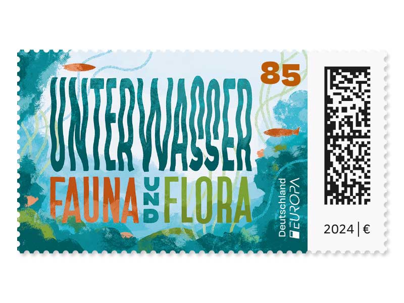 Unterwasser Fauna und Flora, Briefmarke zu 0,85 EUR, 10er-Bogen