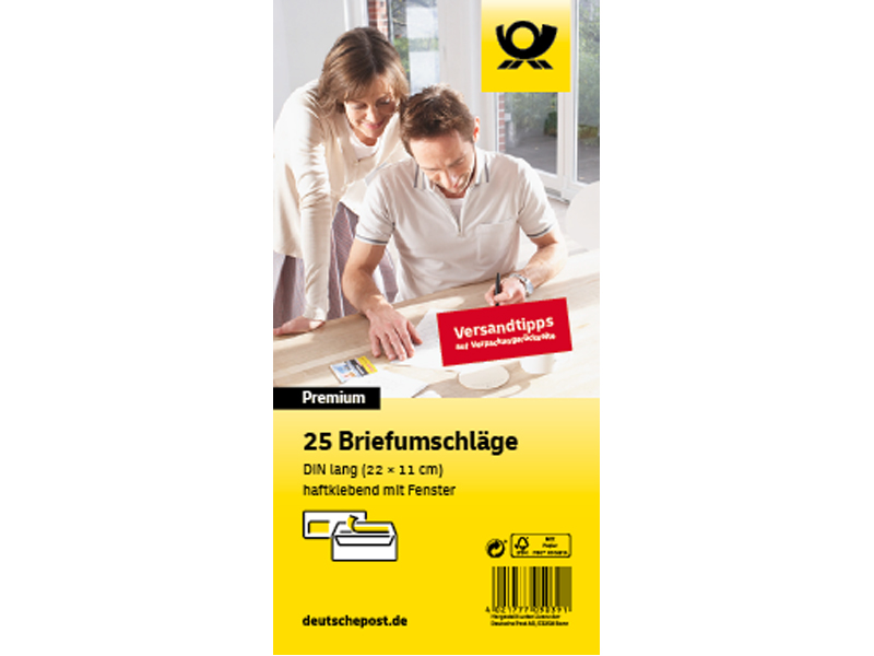 Deutsche Post Briefumschlge, Format: DIN lang, mit Fenster, 25 Stck