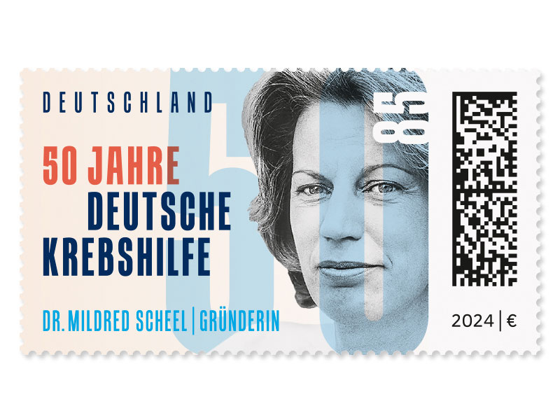 50 Jahre Deutsche Krebshilfe, Briefmarke zu 0,85 EUR, 10er-Bogen
