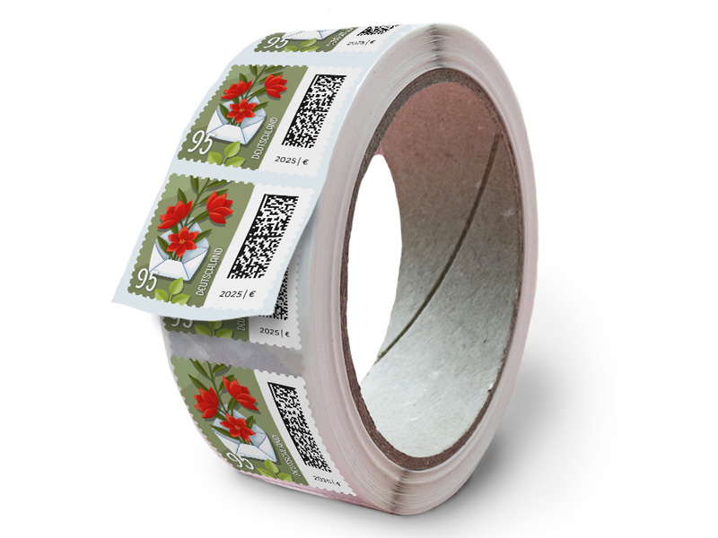 Geffneter Brief, aus dem Blumen ranken