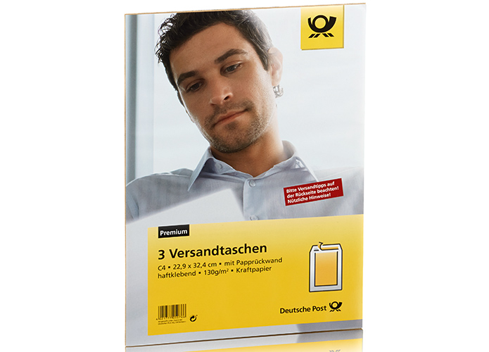 Deutsche Post Versandtasche, Format: DIN C4, ohne Fenster, 3 Stck