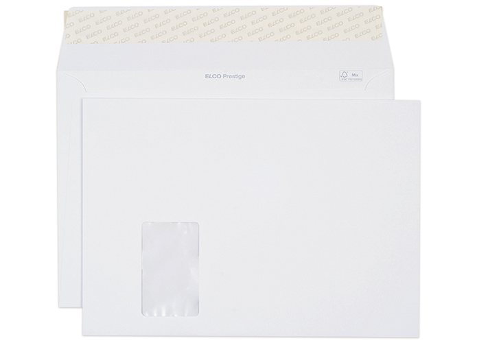 Elco Briefumschlge Prestige, Format: DIN C4, mit Fenster, 200 Stck