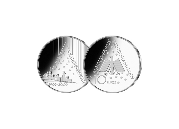 10 Euro 100 Jahre Jugendherbergen, 2009 (Stempelglanz)