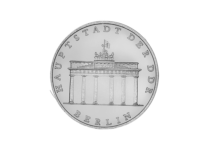 DDR Mnze: 5 Mark "750-Jahrfeier Berlin (Brandenb. Tor)", 1987 (Vorzglich/Stempelglanz)