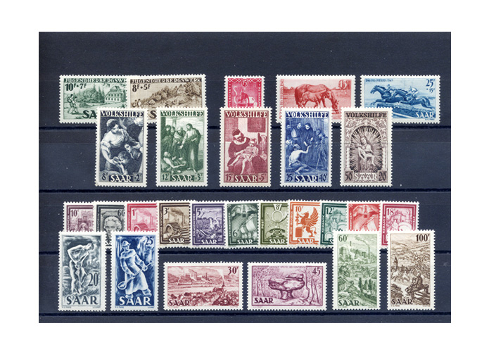 Saarland, Briefmarken-Jahrgang 1949