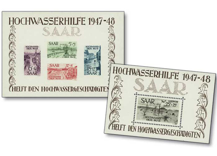Saarland, "Hochwasserhilfe", Blockausgabe