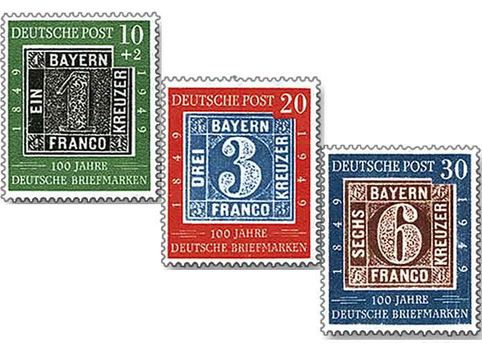 BRD, Sondermarken "100 Jahre deutsche Briefmarken"