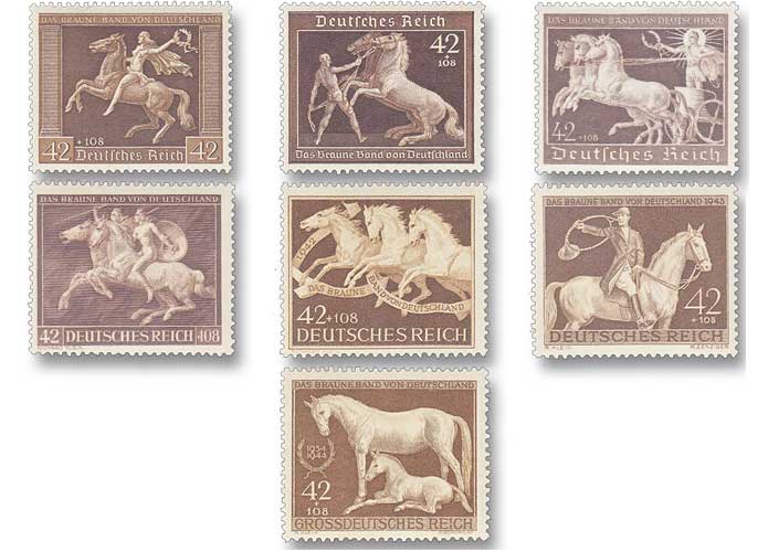 Deutsches Reich "Galopprennen und das Braune Band von Deutschland", 1938-1944