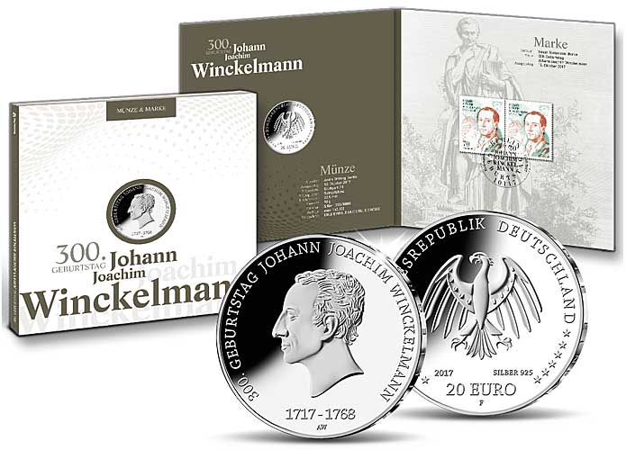 Numisfolder Mnze & Marke: "300. Geburtstag Johann Joachim Winckelmann"